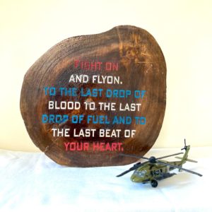 fight on fly on military aviator wooden hanging