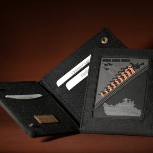 military id card holder with patch