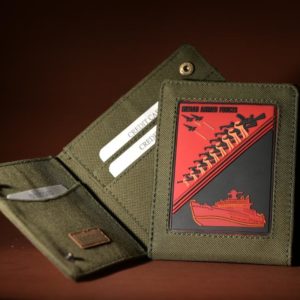 military id card holder with patch