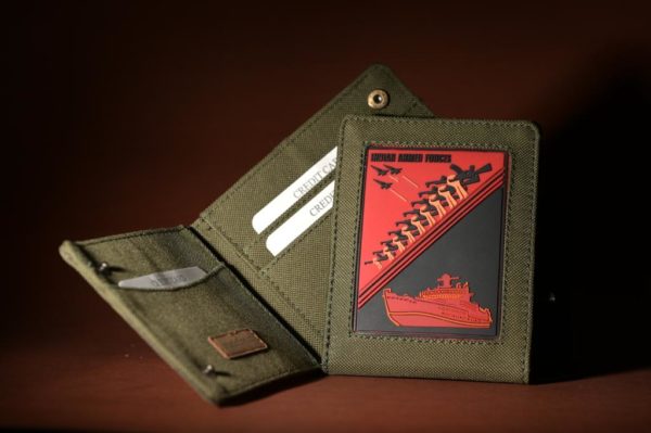 military id card holder with patch