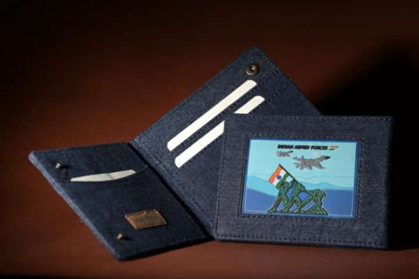 military id card holder with patch