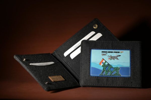 military id card holder with patch