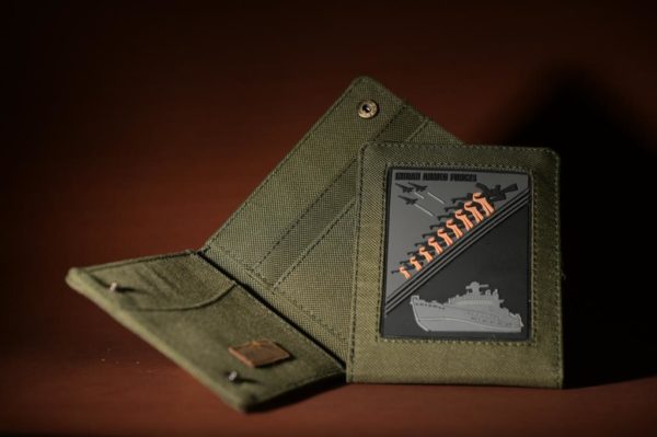 military id card holder with patch