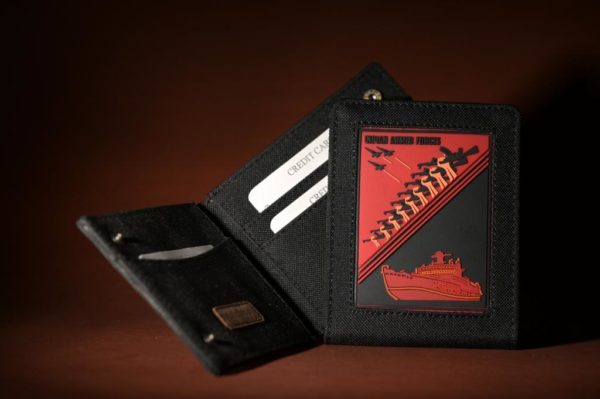 military id card holder with patch