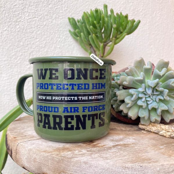 AIRFORCE PARENTS ENAMEL MUGS